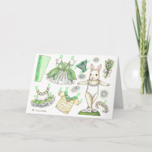 Blank Lily of the Valley Paper Doll Card Karte