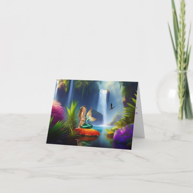 BLANK MERMAID GREETING CARD JEDES EREIGNIS KARTE (Vorderseite)
