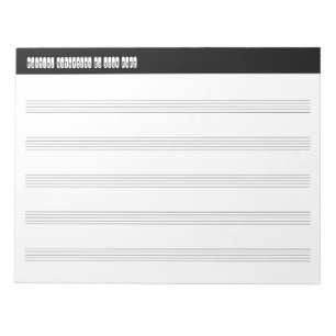 Blank Musical Score für Reisende und Musiker Np. Notizblock