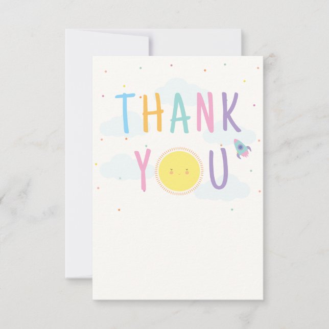 Blank Niedlich Sun Danke-Karte Dankeskarte (Vorderseite)