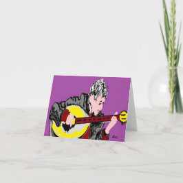 Blank Note Card Bouzouki Player Karte