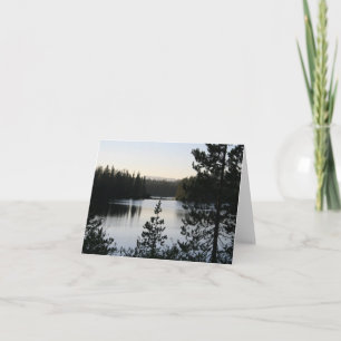 Blank Note Card, Mountain Lake Dankeskarte