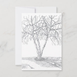 Blank-Note-Karte für den Birkenbaum-#2 Mitteilungskarte