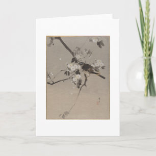 BLANK NOTECARD MIT JAPANISCHER BIRD