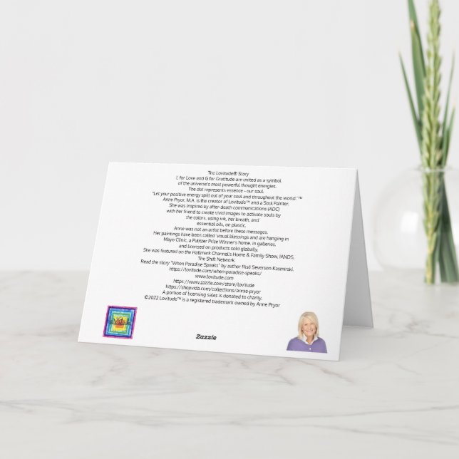 Blank Notizkarte Tasse Blasen der Liebe Dankeskarte (Rückseite)