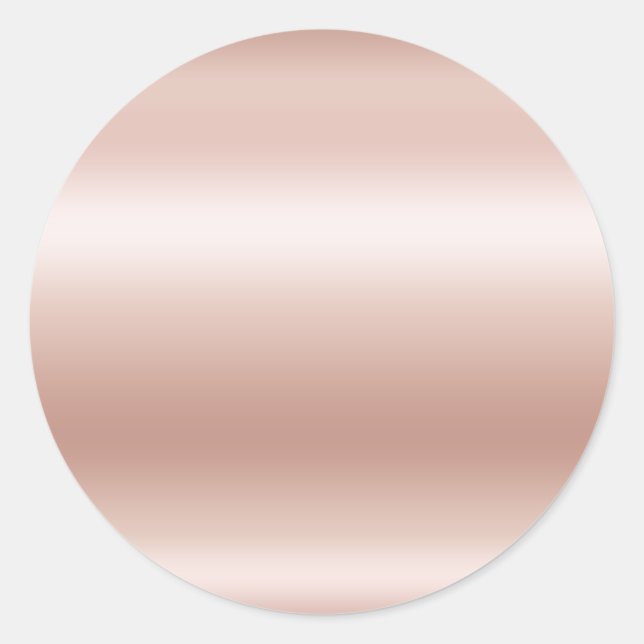Blank Pastel Rose Gold Ombre Foil Runder Aufkleber (Vorderseite)