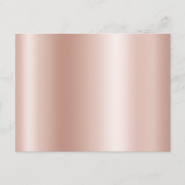 Blank Pastel Rose Goldfräsen Postkarte (Vorderseite)