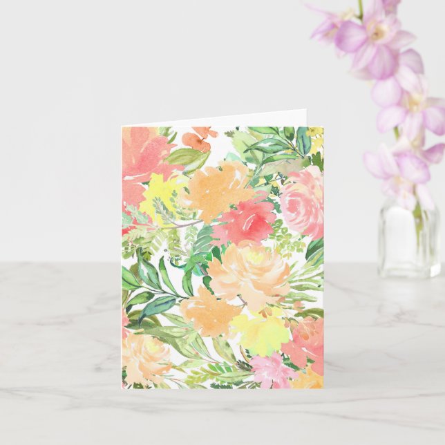 Blank Pastel Summer Blume Notecard - Weichflora Karte (Orchidee)