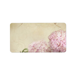 Blank Pink Hydrangea Hochzeit drucken Sie sich sel Adressaufkleber