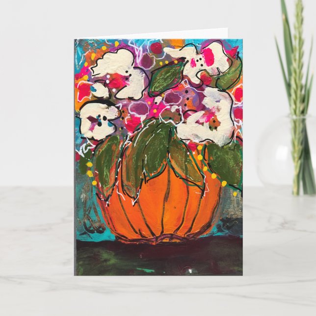 Blank Pumpkin Grußkarte Karte (Vorderseite)
