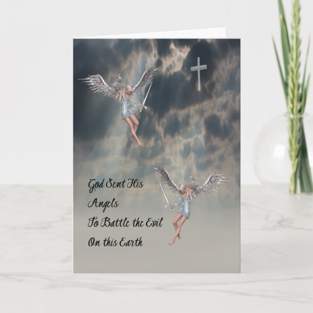 Blank Religious Note Card mit Engeln Karte (Vorderseite)