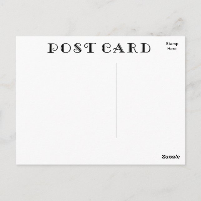 Blank Retro Postcard Schriftart Antique DIY Postkarte (Rückseite)