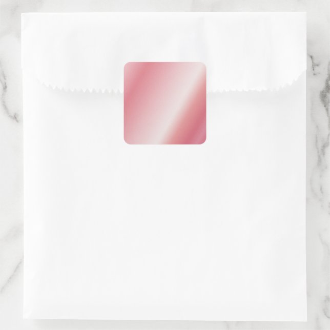 Blank Rose Gold Template Custom Text Name Logo Quadratischer Aufkleber (Tasche)