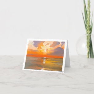 Blank Sea Skyline Card - Schöne Sonnenuntergangsku Feiertagskarte