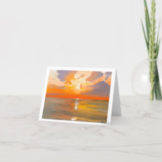 Blank Sea Skyline Card - Schöne Sonnenuntergangsku Feiertagskarte
