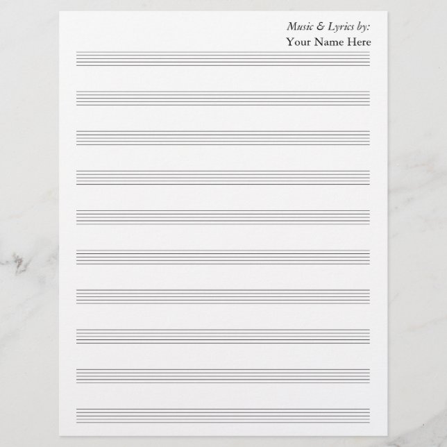 Blank Sheet Music 10 Stave (Vorderseite)