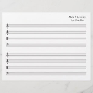 Blank Sheet Music 4 Stave String Quartett