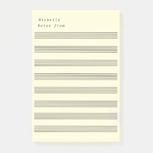 Blank Sheet Music 8 Staves Post-it Klebezettel