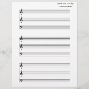 Blank Sheet Music Trumpe Trombone