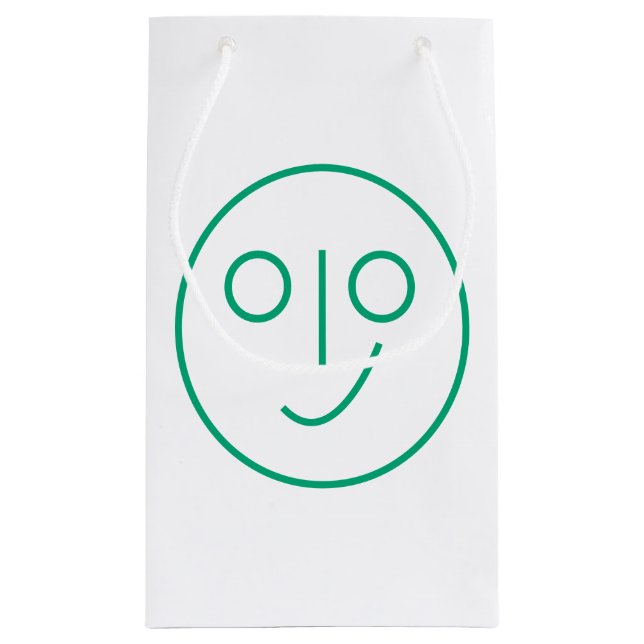 Blank Smile Face Geschenktasche Kleine Geschenktüte (Rückseite)