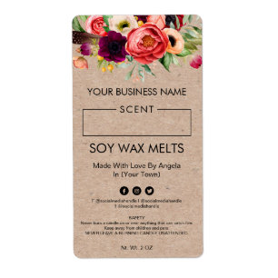 Blank Soy Wax Melt Labels mit Schreibfläche