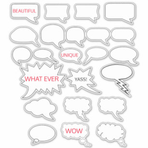 Blank Speech Bubble Vinyl Aufkleber
