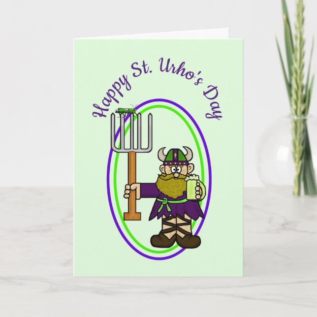 Blank St. Urho's Day Card zum Anpassen Karte (Vorderseite)