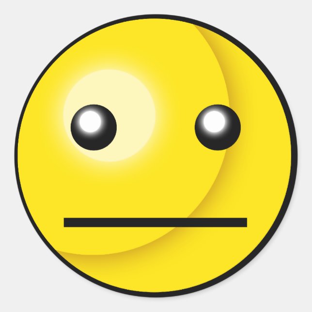 Blank-Stare-Sticker Runder Aufkleber (Vorderseite)