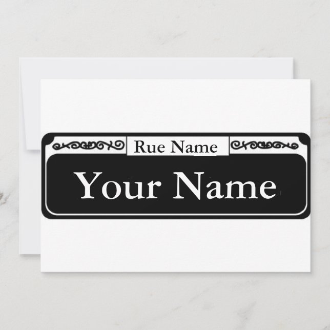 Blank Street Sign, Ihr Name, Rue Name (Vorderseite)