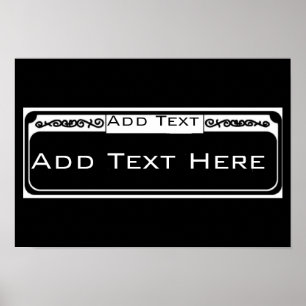 Blank Street Sign, Templet French Quarter Poster