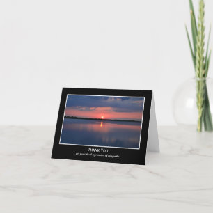 Blank Sunset Beileid Danke Notizkarte