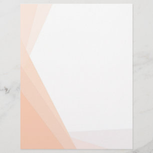 Blank Template Apricot Weißfarbenleder Elegant Briefbogen