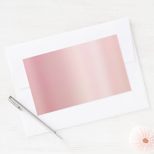 Blank Template Create Your Own Elegant Rose Gold Rechteckiger Aufkleber (Umschlag)
