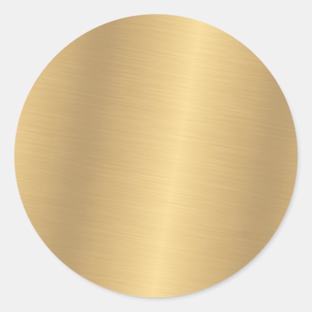 Blank Template Elegante Imitate Gold Metallic Look Runder Aufkleber (Vorderseite)