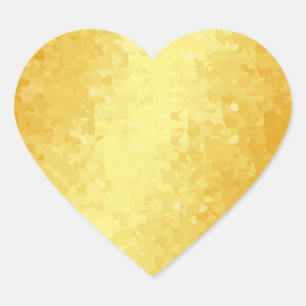 Blank Template Glamour Gold Look Hearts Herz-Aufkleber