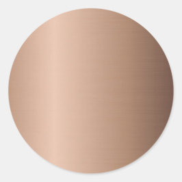 Blank Template Rose Gold Add Your Logo Modern Runder Aufkleber