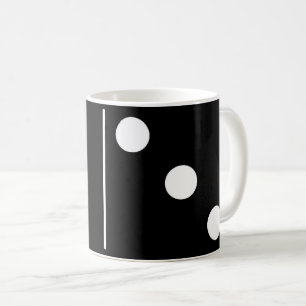 Blank Three Black Domino Tasse