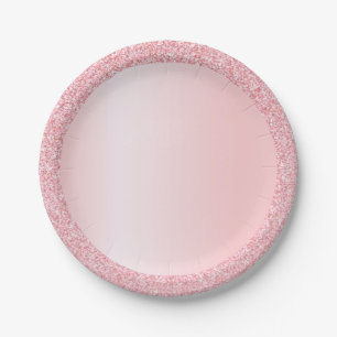 Blank-Trendvorlage für benutzerdefinierten Rosegol Pappteller