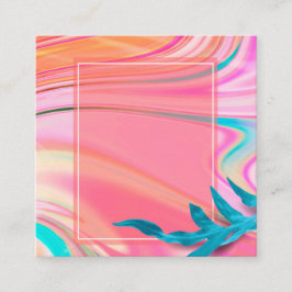 Blank-tropischer Marmor Quadratische Visitenkarte