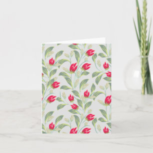Blank Tulips Blume Notecard, Elegant Floral Karte