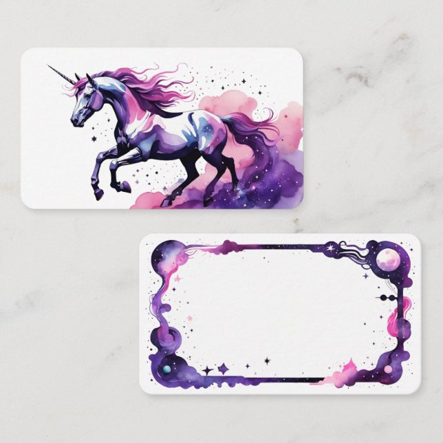 Blank Unicorn Oracle Cards Visitenkarte (Vorne/Hinten)