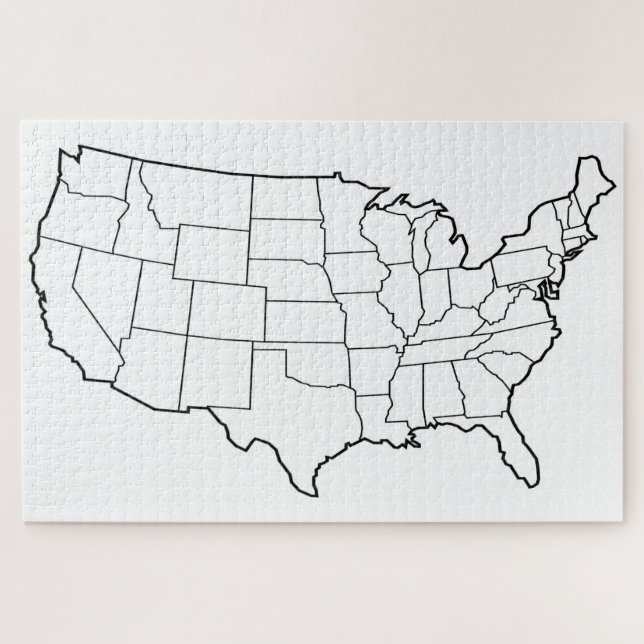 Blank-US-Karte Puzzle (Horizontal)