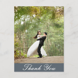 Blank - Vertikales Foto für Hochzeiten Danke Postkarte