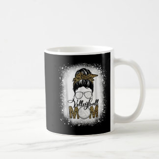 Blank Volleyball Mama Life Leopard Messy Bun Gam Kaffeetasse