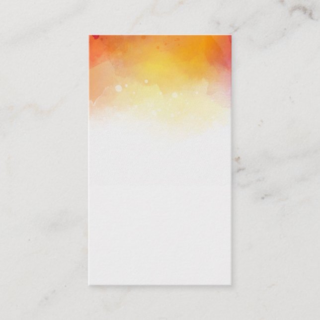Blank Watercolor Business Card Visitenkarte (Vorderseite)
