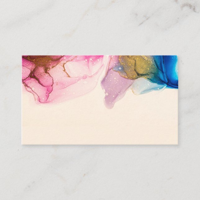 Blank Watercolor Business Card Visitenkarte (Vorderseite)