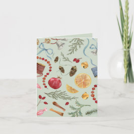 Blank Watercolor Weihnachtskarte Dankeskarte