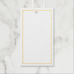 Blank Wedding Advice und wünscht Gold Geschenkanhänger<br><div class="desc">Fügen Sie Ihrer Hochzeit eine persönliche Touch mit einem Hochzeitsratschlag hinzu und wünschen eine Goldfolie-Tag-Karte. Diese Ratenkarte weist einen echten Goldfolienrand auf weißem Hintergrund auf. Ideal für Hochzeiten,  Babydusche,  Geburtstagsparty,  Brautparty,  Junggeselinnen-Abschied und alle besondere Anlässe.</div>