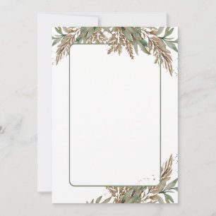 Blank Wedding Einladung - grün und braun