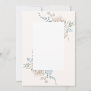 Blank Wedding Einladung - rosa blaue Rose